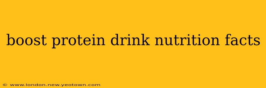 boost protein drink nutrition facts