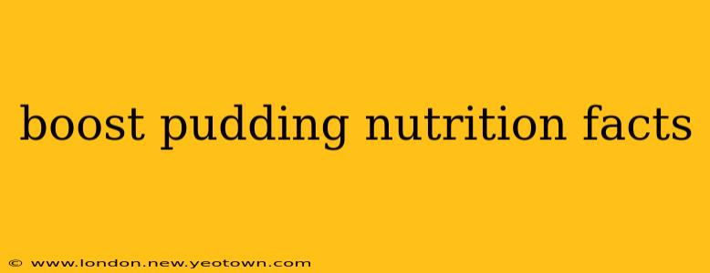 boost pudding nutrition facts
