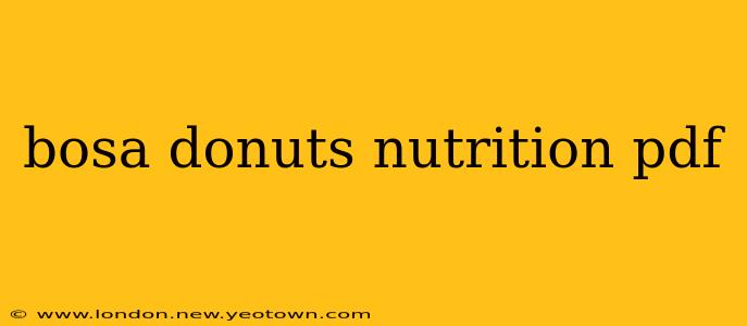 bosa donuts nutrition pdf