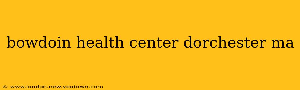 bowdoin health center dorchester ma