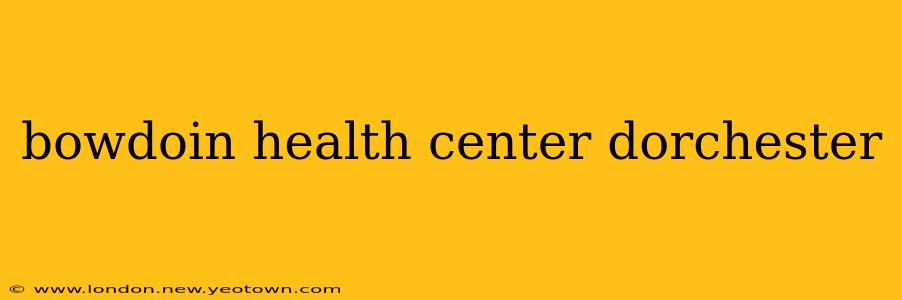 bowdoin health center dorchester