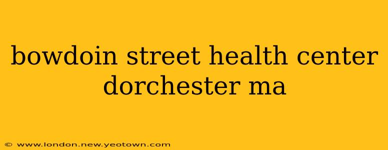 bowdoin street health center dorchester ma