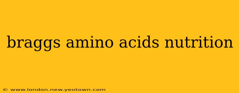 braggs amino acids nutrition