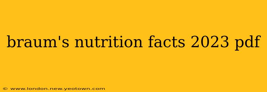 braum's nutrition facts 2023 pdf