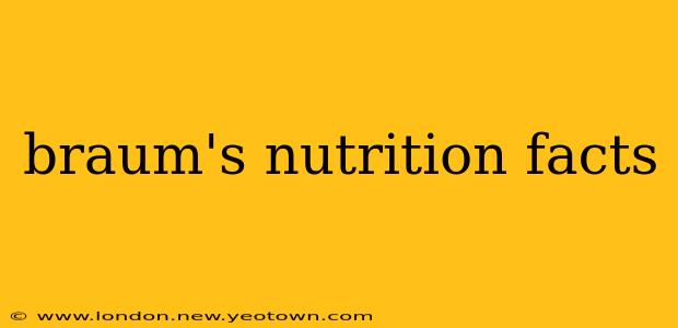 braum's nutrition facts