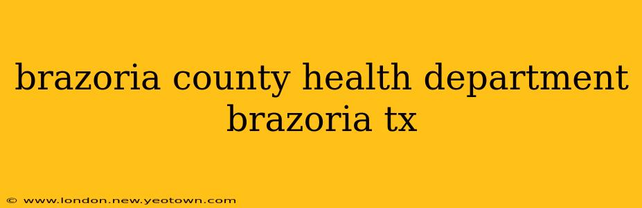 brazoria county health department brazoria tx