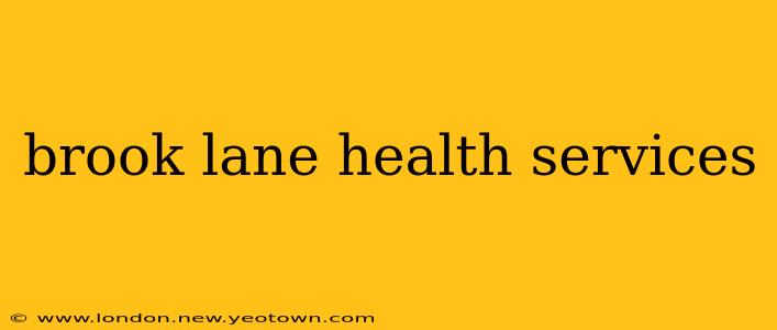brook lane health services