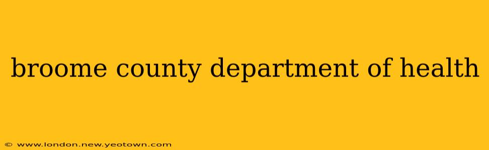 broome county department of health