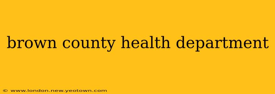brown county health department