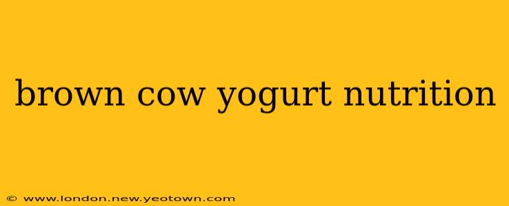 brown cow yogurt nutrition