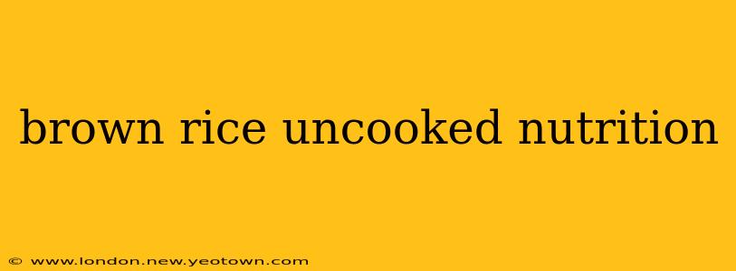 brown rice uncooked nutrition