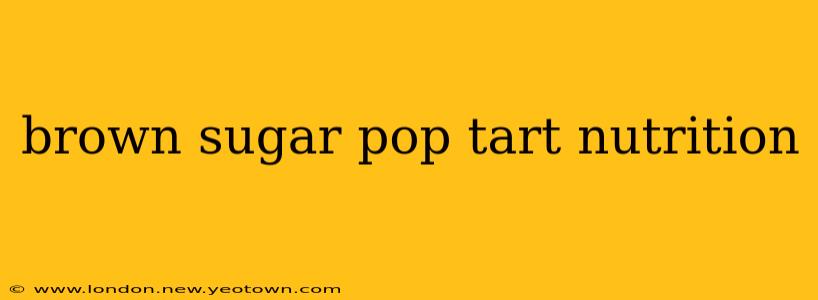 brown sugar pop tart nutrition