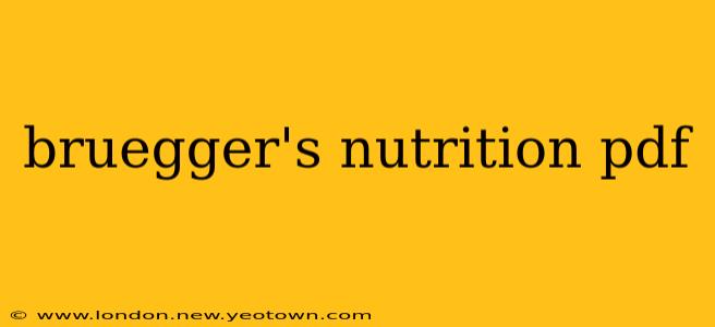 bruegger's nutrition pdf