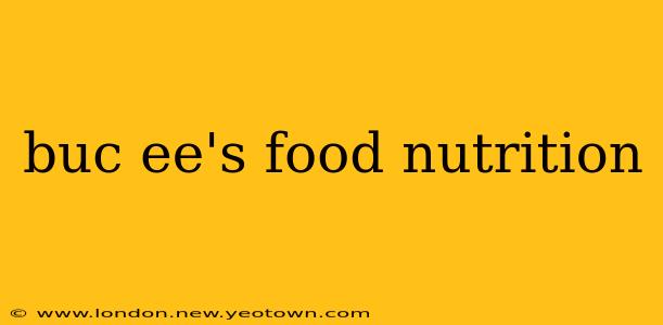 buc ee's food nutrition