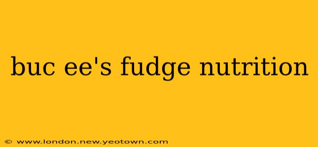 buc ee's fudge nutrition