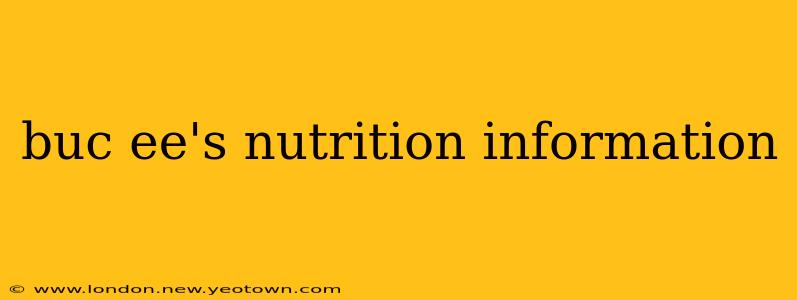 buc ee's nutrition information
