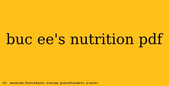 buc ee's nutrition pdf