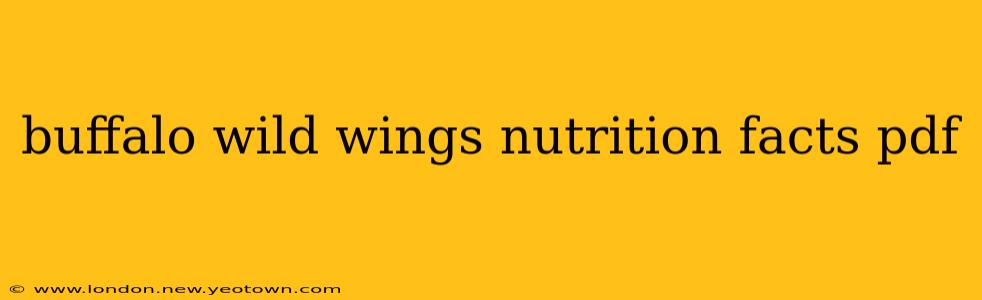 buffalo wild wings nutrition facts pdf