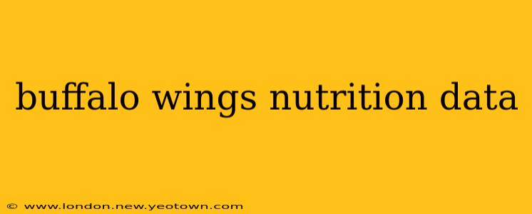 buffalo wings nutrition data