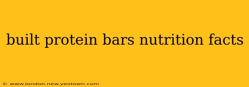 built protein bars nutrition facts