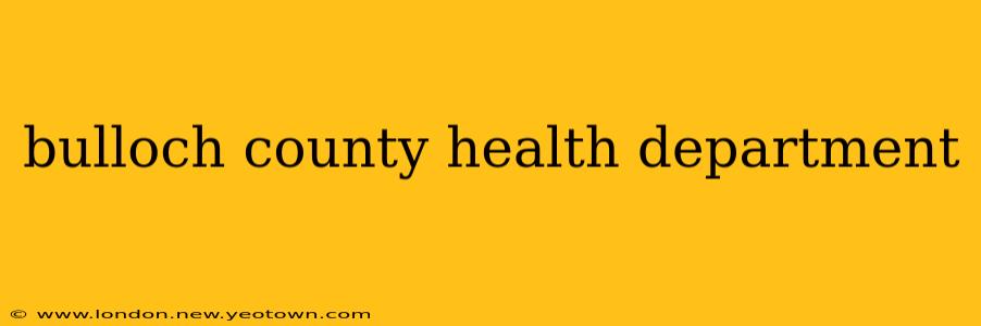 bulloch county health department