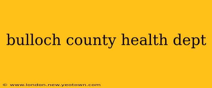 bulloch county health dept