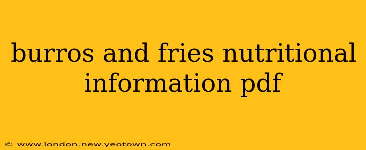 burros and fries nutritional information pdf