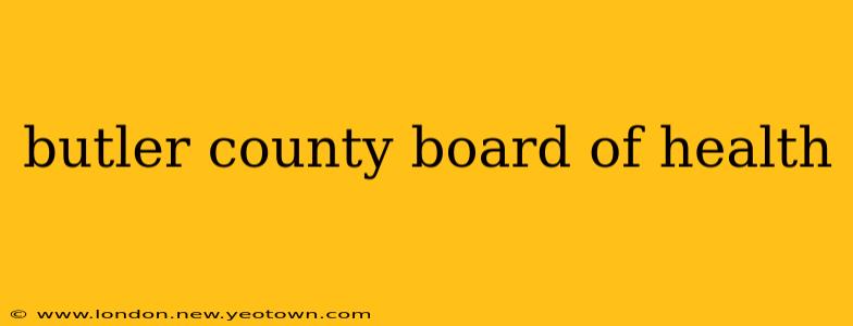 butler county board of health