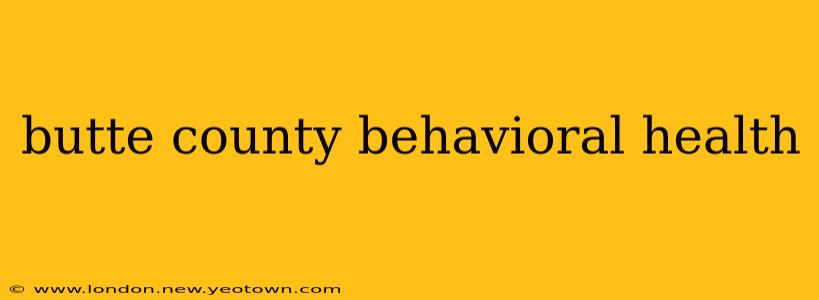 butte county behavioral health