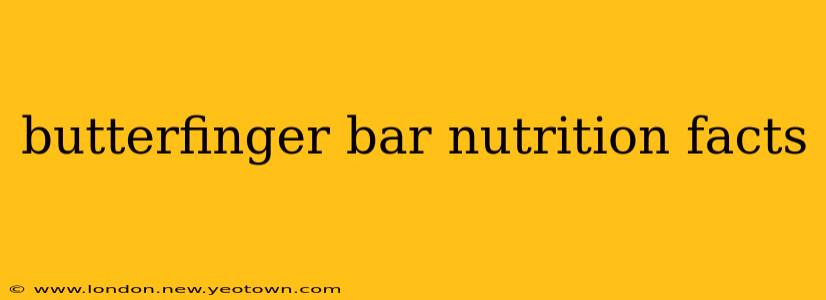 butterfinger bar nutrition facts