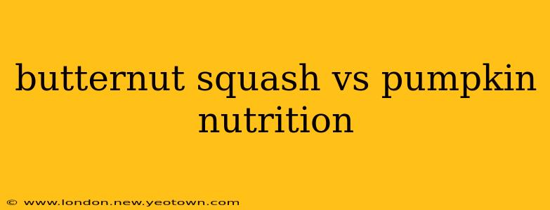butternut squash vs pumpkin nutrition
