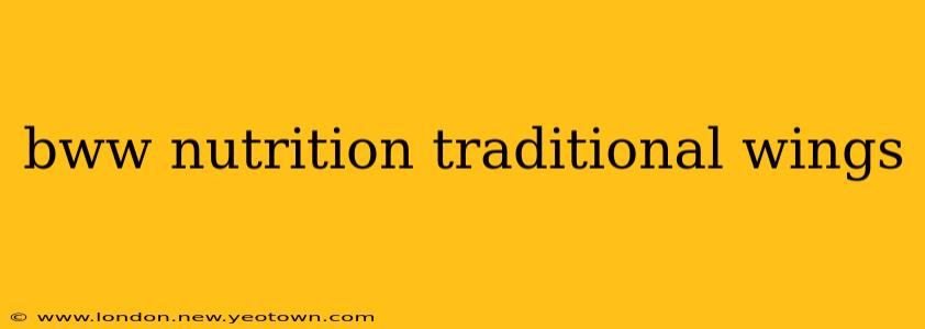 bww nutrition traditional wings