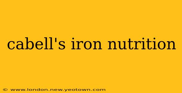cabell's iron nutrition