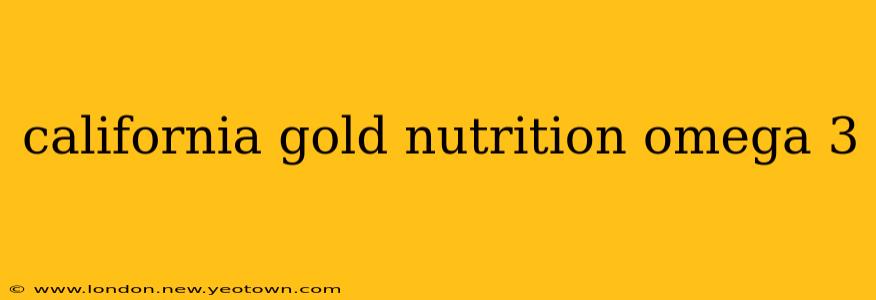california gold nutrition omega 3