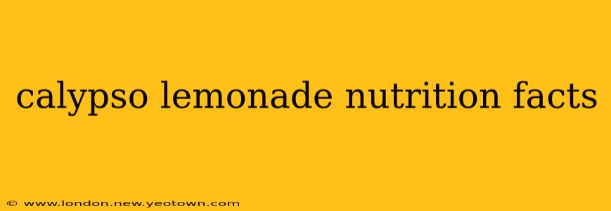calypso lemonade nutrition facts