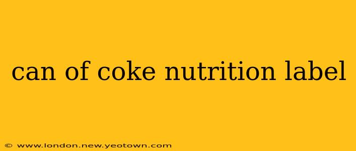 can of coke nutrition label
