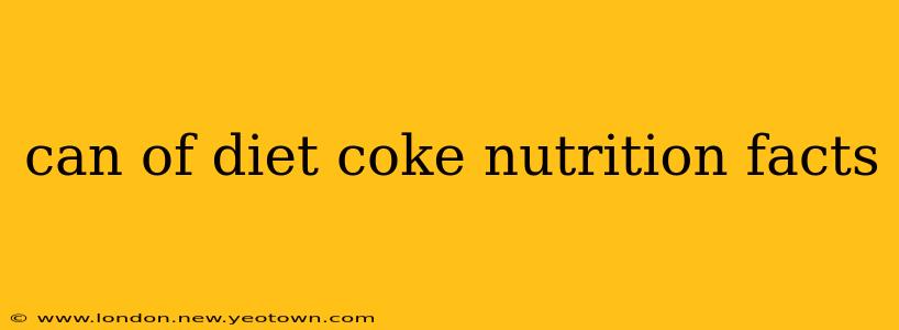 can of diet coke nutrition facts
