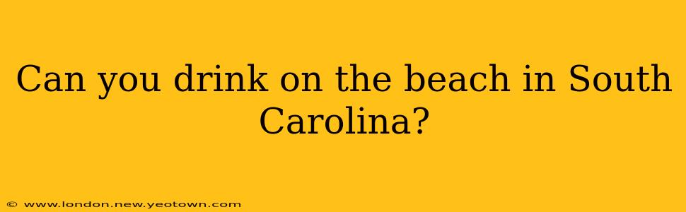 Can you drink on the beach in South Carolina?