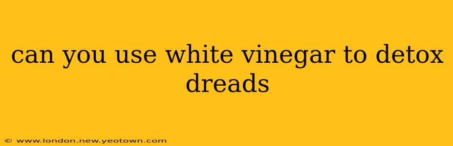 can you use white vinegar to detox dreads