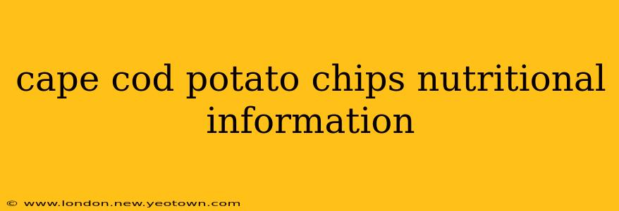 cape cod potato chips nutritional information