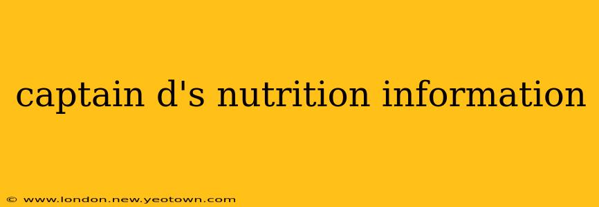 captain d's nutrition information