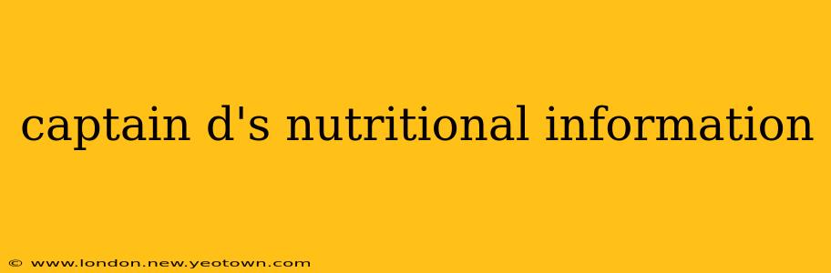 captain d's nutritional information