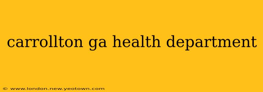 carrollton ga health department