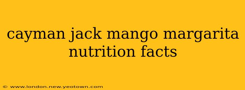 cayman jack mango margarita nutrition facts