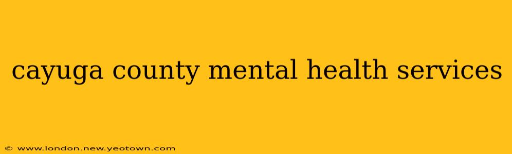 cayuga county mental health services