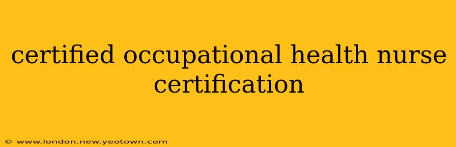 certified occupational health nurse certification