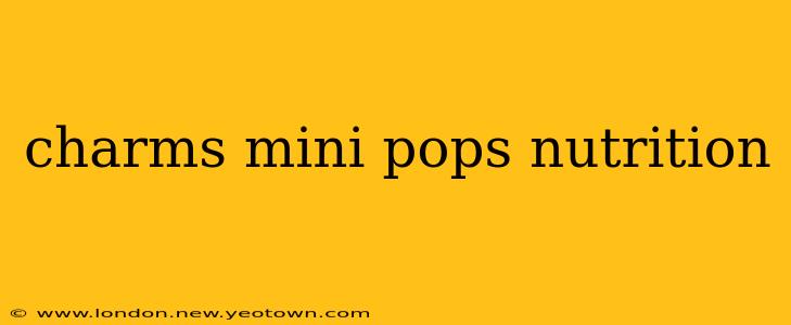 charms mini pops nutrition