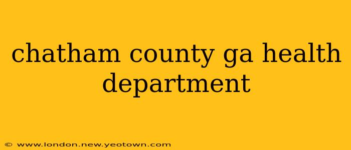 chatham county ga health department