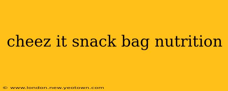 cheez it snack bag nutrition