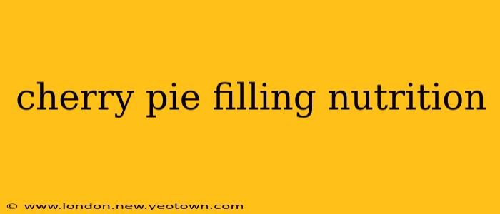 cherry pie filling nutrition